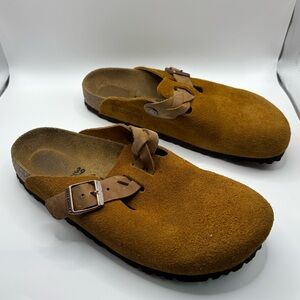 Women's Boston Braid Buckle Clogs Mink Brown 39